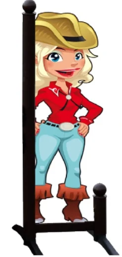 Chandelier Cow Girl